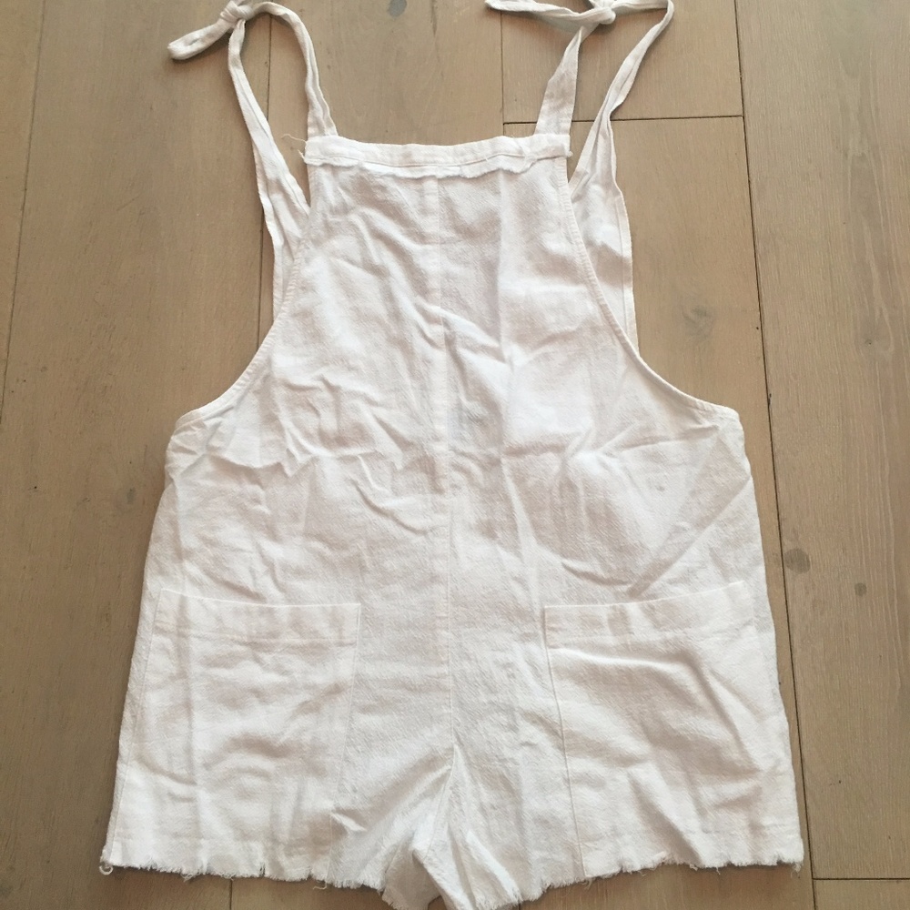 Mint Vanilla White Overall Shorts